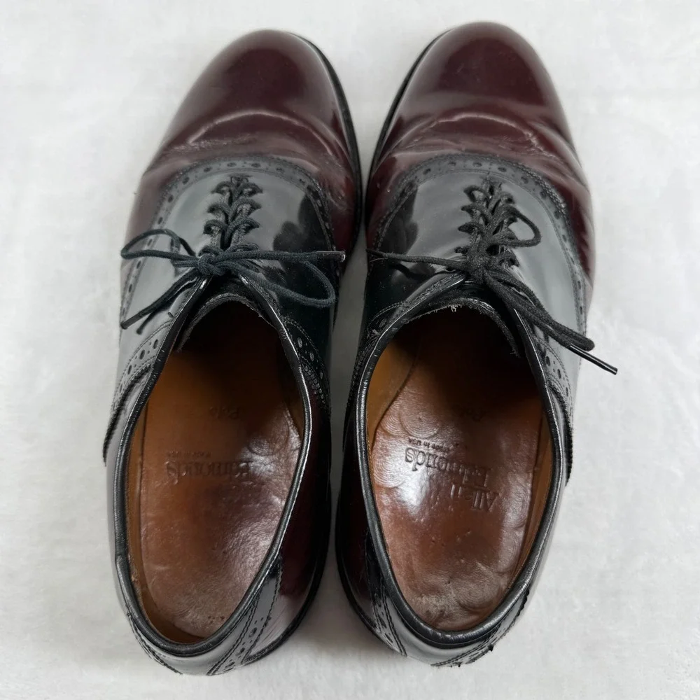 Allen Edmonds Polo Shell Cordovan Spectator‎ Wingtip Oxford Shoes Burgundy 7